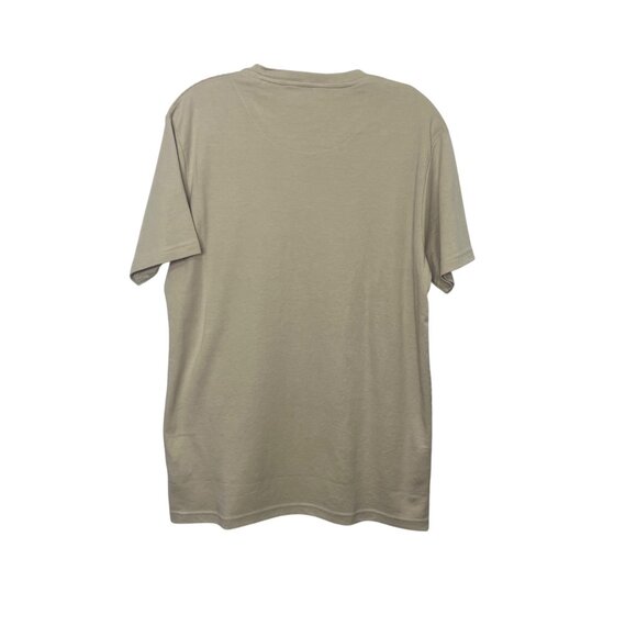 Denim & Flower Textured Crew Neck Tshirt Mens Medium Beige New - Picture 3 of 13